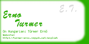 erno turmer business card