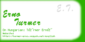 erno turmer business card